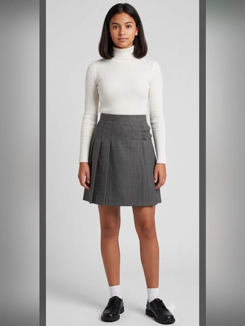 NWT French Toast G2 Tab Scooter Skort Uniform Skirt Girls 20 Gray Academic